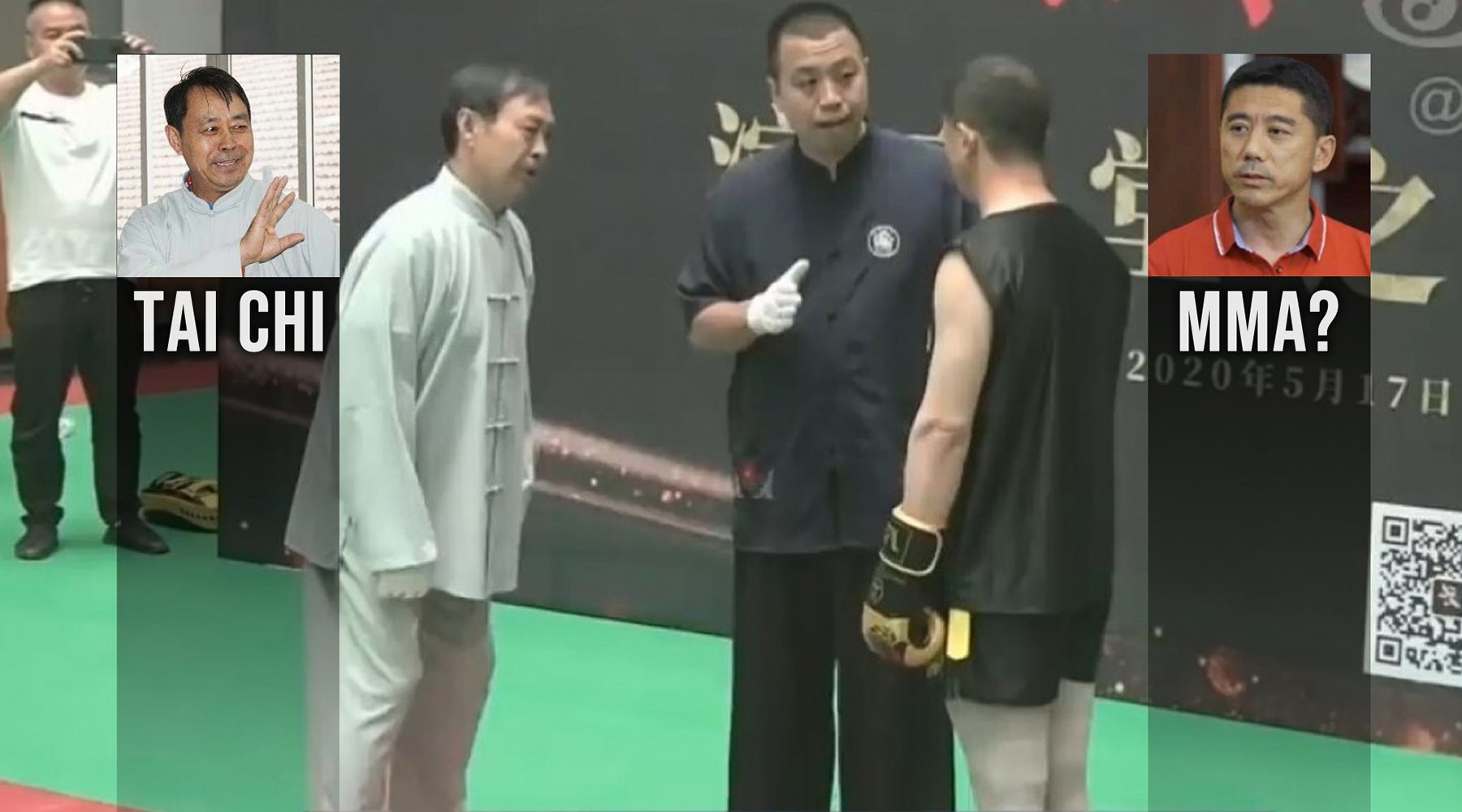 Bậc thầy Thái cực quyền Trung Quốc bị võ sĩ MMA đánh bất tỉnh